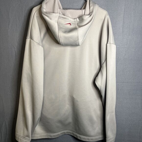 Nike Air Men's Size XL Gray and Red Fleece Lining Zip-Up Hoodie‎ Fits Like 3XL - Picture 8 of 11
